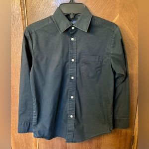 Boys Chaps Stretch Black Button Down Shirt, sz 10